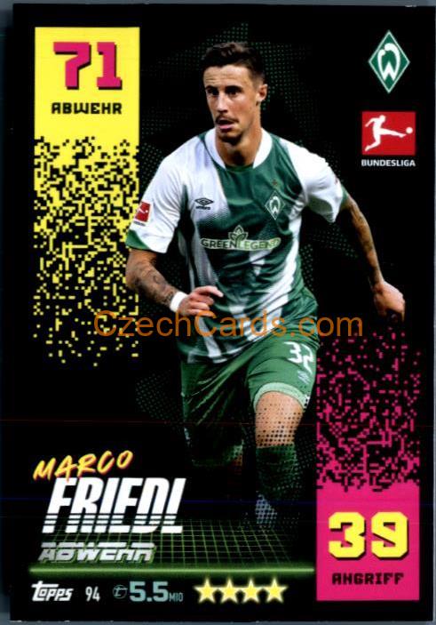 Marco Friedl 2022/23 Topps Match Attax Bundesliga #94