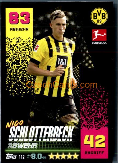 Nico Schlotterbeck 2022/23 Topps Match Attax Bundesliga #112