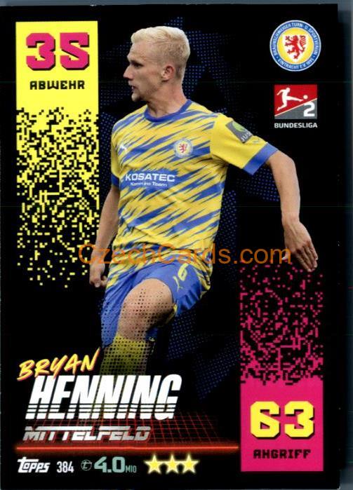 Bryan Henning 2022/23 Topps Match Attax Bundesliga 2.Bundesliga #384