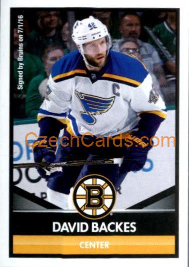 David Backes 2016/17 Panini NHL sticker #20