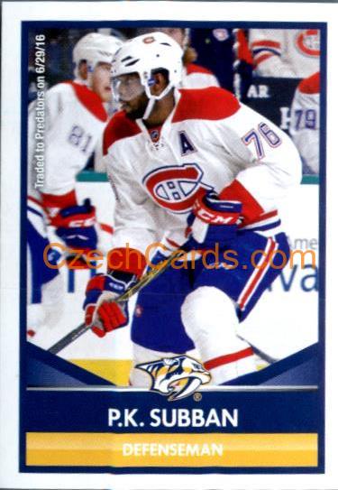 P.K. Subban 2016/17 Panini NHL sticker #362