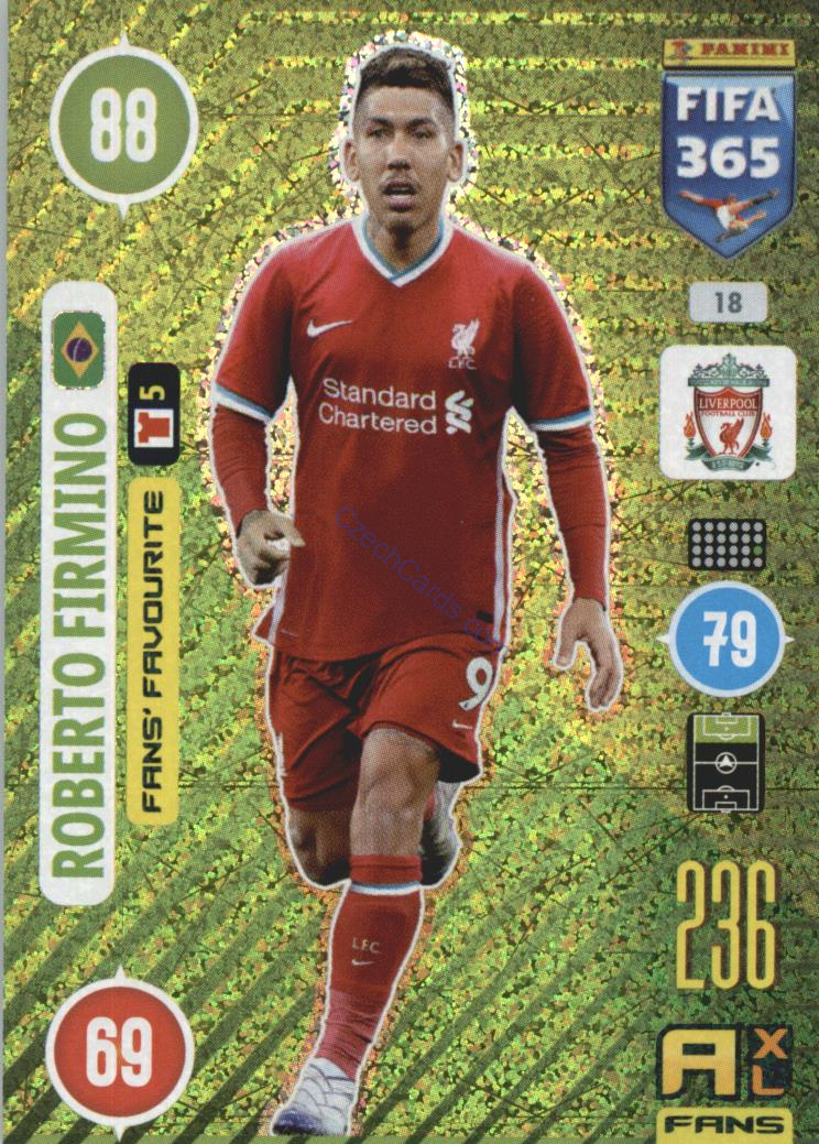Roberto Firmino 2021 FIFA 365 Adrenalyn Fans' Favourite #18