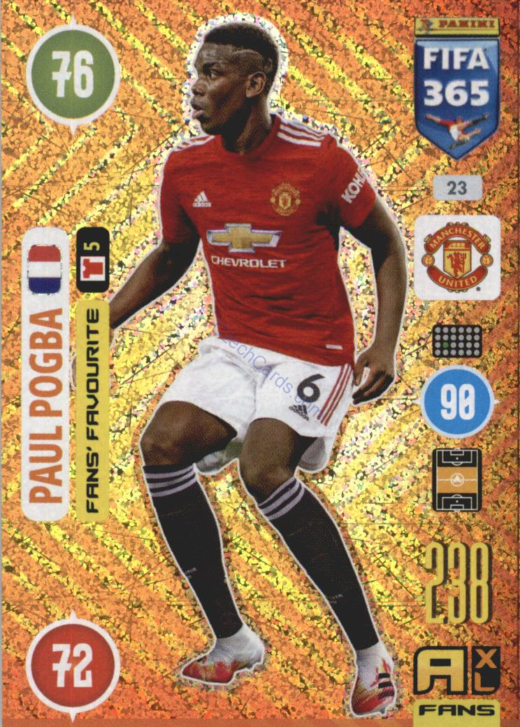 Paul Pogba 2021 FIFA 365 Adrenalyn Fans' Favourite #23