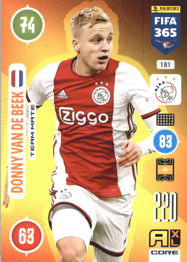 Donny van de Beek 2021 FIFA 365 Adrenalyn #181