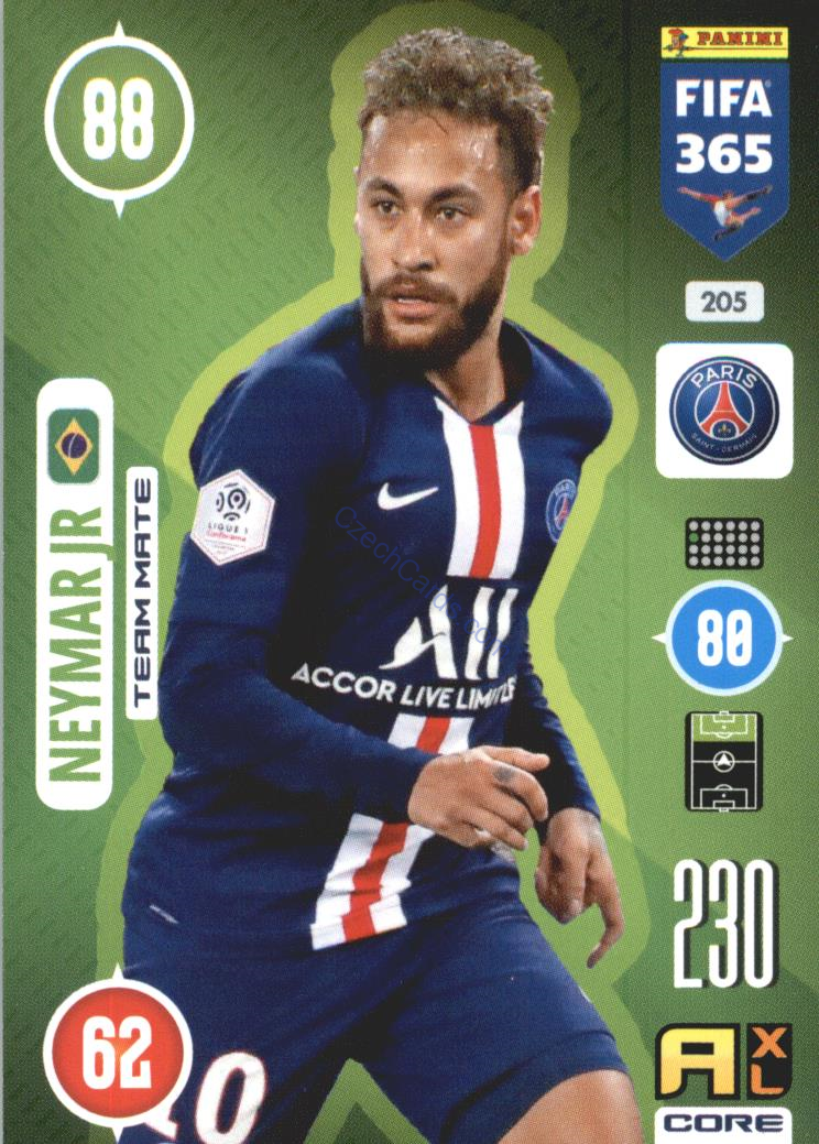 Neymar Jr 2021 FIFA 365 Adrenalyn #205