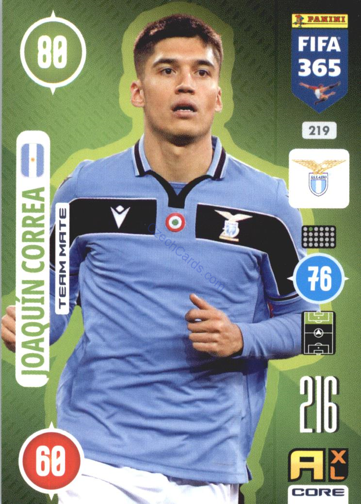 Joaquin Correa 2021 FIFA 365 Adrenalyn #219