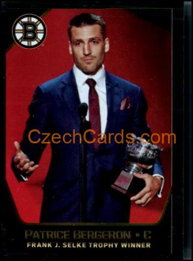 Selke Trophy Winner - Patrice Bergeron 2017/18 Panini NHL sticker foil #6