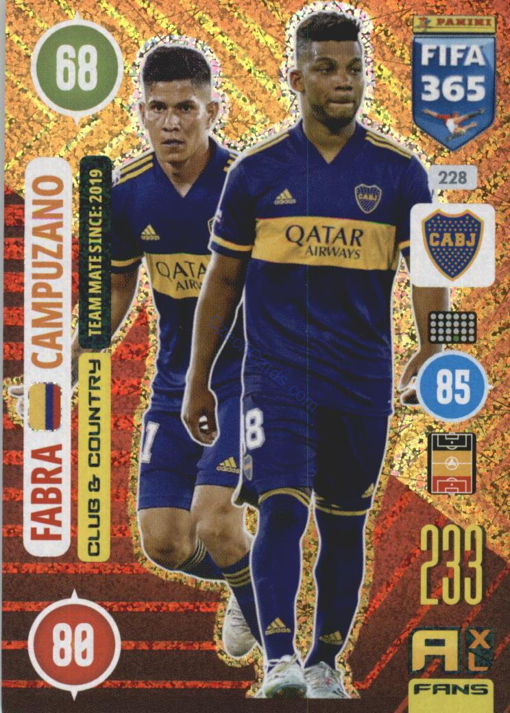 Frank Fabra / Jorman Campuzano 2021 FIFA 365 Adrenalyn Club & Country #228