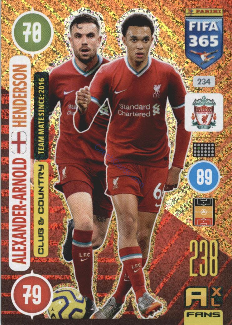 Alexander-Arnold / Jordan Hend 2021 FIFA 365 Adrenalyn Club & Country #234