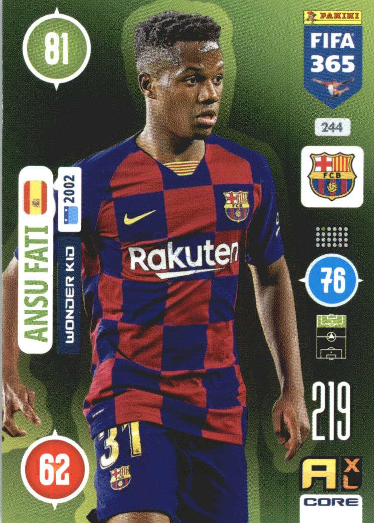 Ansu Fati 2021 FIFA 365 Adrenalyn Wonder Kid #244