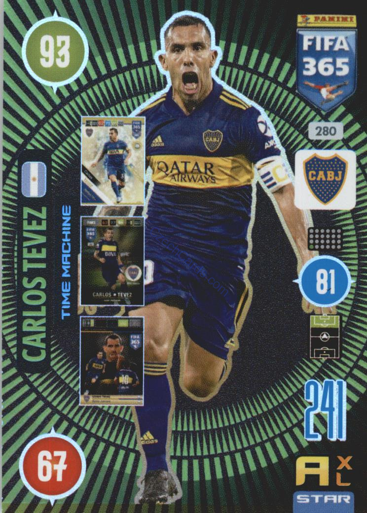 Carlos Tevez 2021 FIFA 365 Adrenalyn Time Machine #280