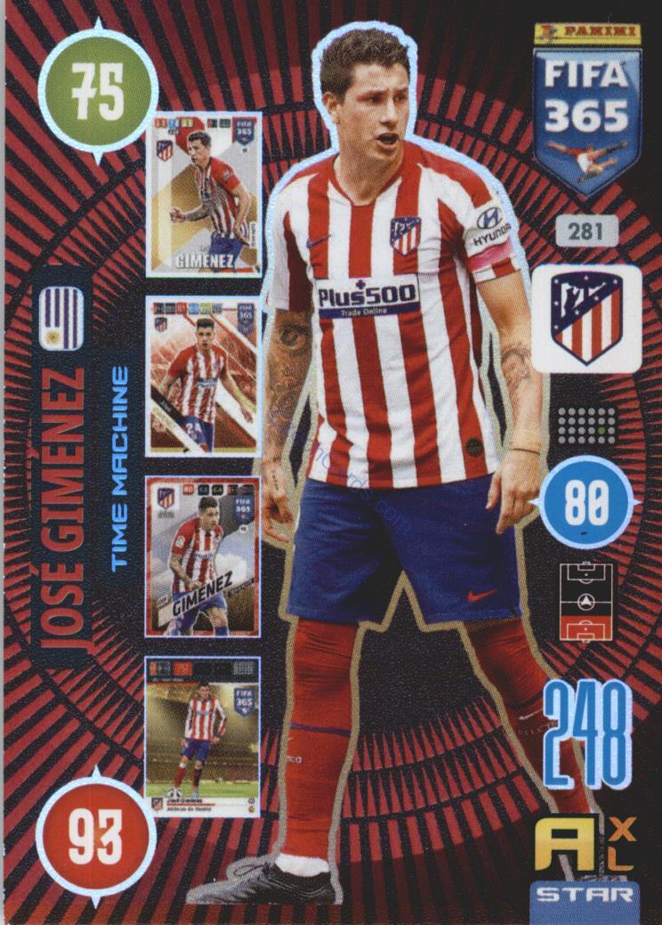 José Giménez 2021 FIFA 365 Adrenalyn Time Machine #281
