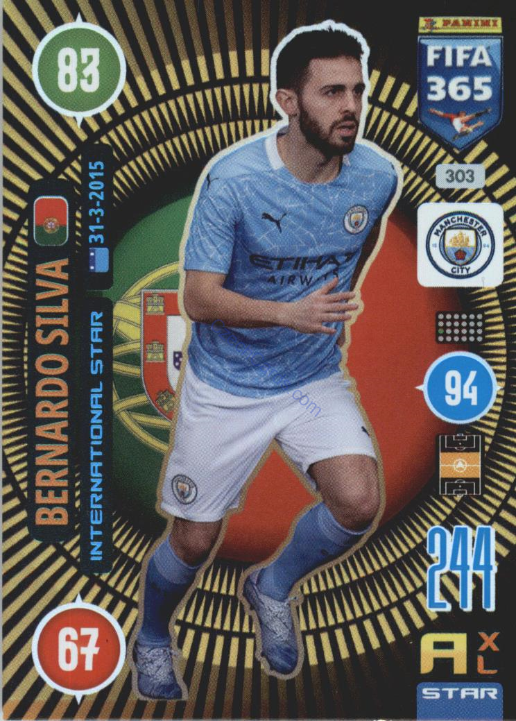 Bernardo Silva 2021 FIFA 365 Adrenalyn International Star #303