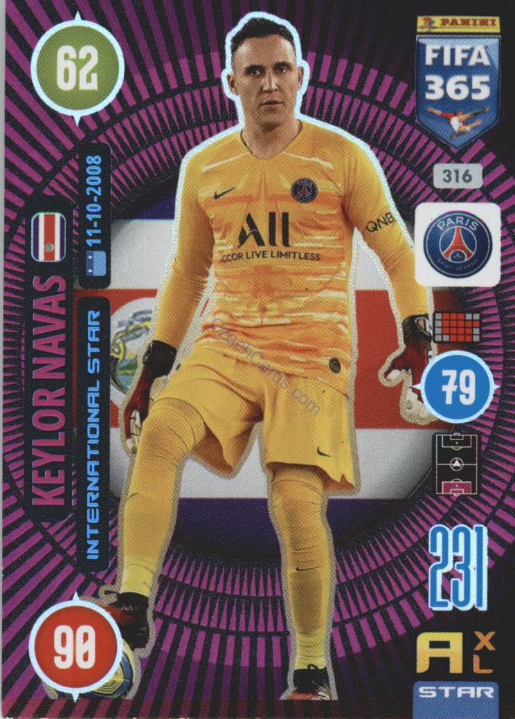 Keylor Navas 2021 FIFA 365 Adrenalyn International Star #316