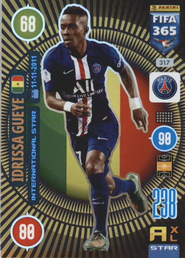 Idrissa Gueye 2021 FIFA 365 Adrenalyn International Star #317
