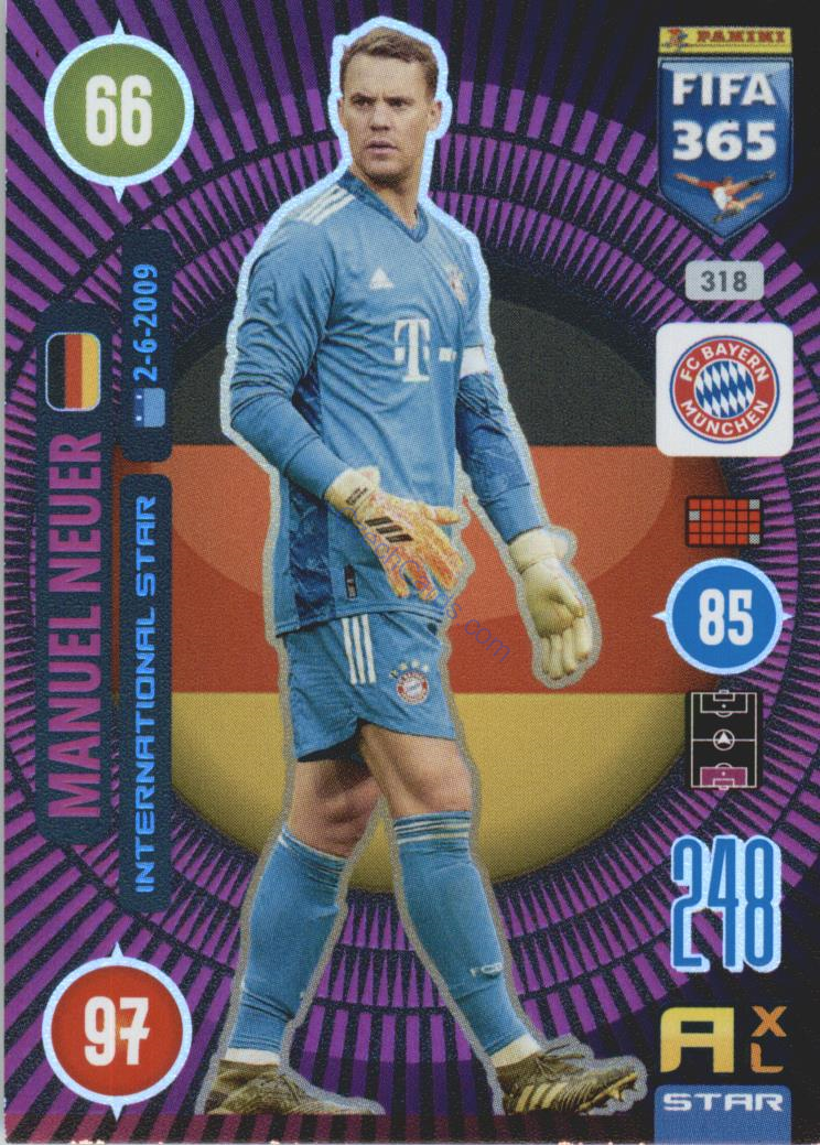 Manuel Neuer 2021 FIFA 365 Adrenalyn International Star #318
