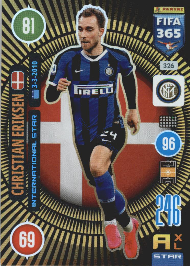 Christian Eriksen 2021 FIFA 365 Adrenalyn International Star #326