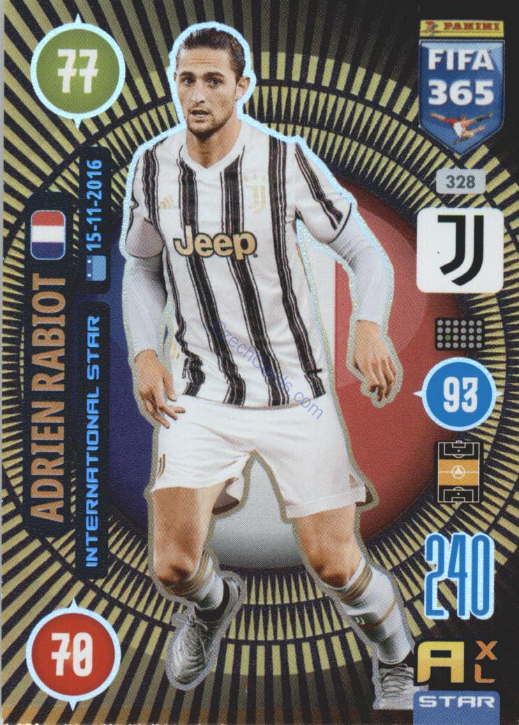 Adrien Rabiot 2021 FIFA 365 Adrenalyn International Star #328