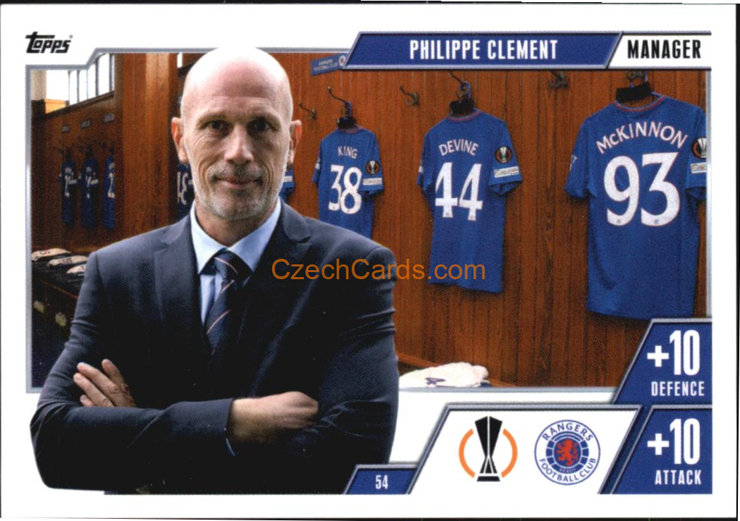 Philippe Clement 2023/24 Topps Match Attax Extra #54