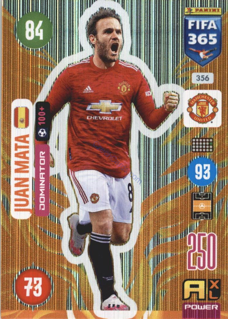 Juan Mata 2021 FIFA 365 Adrenalyn Dominator #356