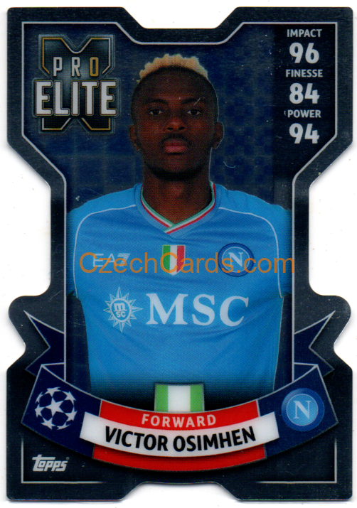 Victor Osimhen 2023/24 Topps Match Attax Extra Chrome X Pro Elite  #269
