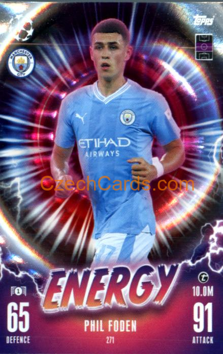 Phil Foden 2023/24 Topps Match Attax Extra Energy #271