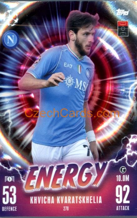 Khvicha Kvaratskhelia 2023/24 Topps Match Attax Extra Energy #278