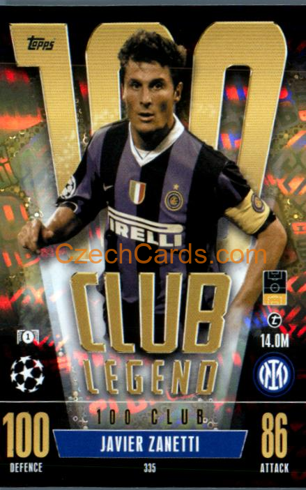 Javier Zanetti 2023/24 Topps Match Attax Extra 100 Club Legend #335