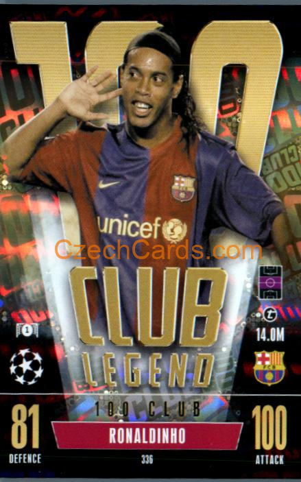 Ronaldinho 2023/24 Topps Match Attax Extra 100 Club Legend #336