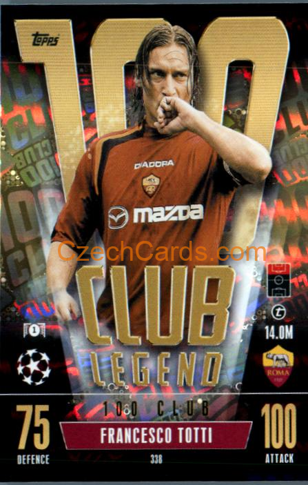 Francesco Totti 2023/24 Topps Match Attax Extra 100 Club Legend #338