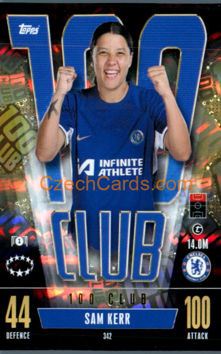 Sam Kerr 2023/24 Topps Match Attax Extra 100 Club Women's #342