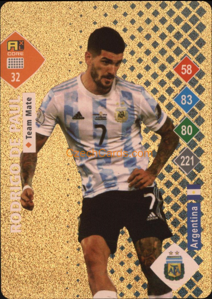 Rodrigo De Paul 2023 World Football Stars unofficial GOLD