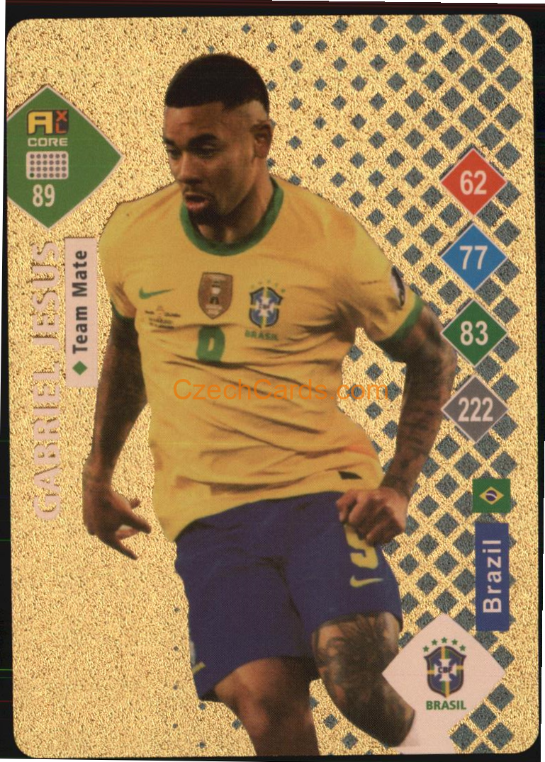 Gabriel Jesus 2023 World Football Stars unofficial GOLD