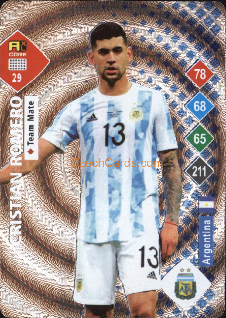 Cristian Romero 2023 World Football Stars unofficial SILVER