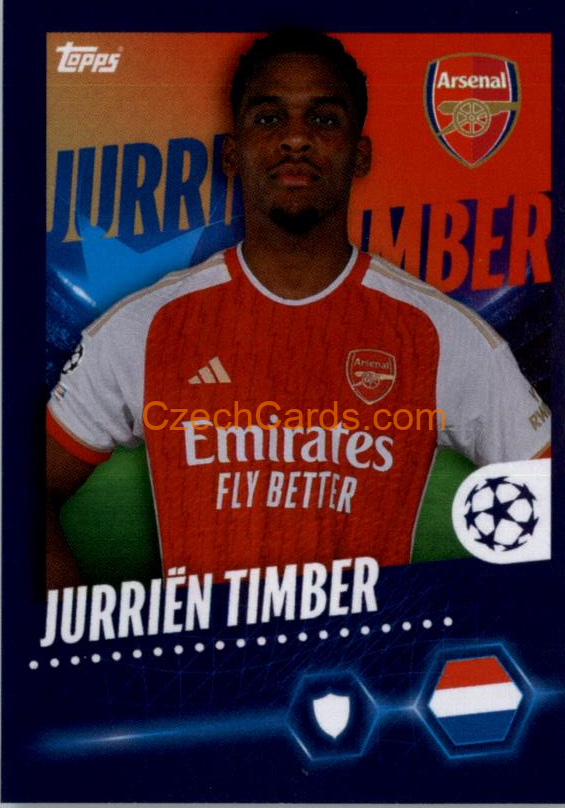 Jurriën Timber 2023/24 Topps Champions League sticker #53