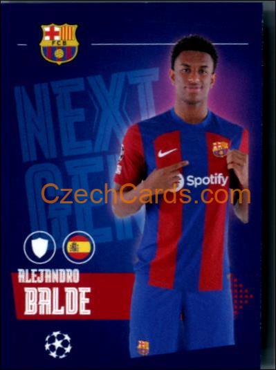 Alejandro Balde 2023/24 Topps Champions League sticker Next Gen #140