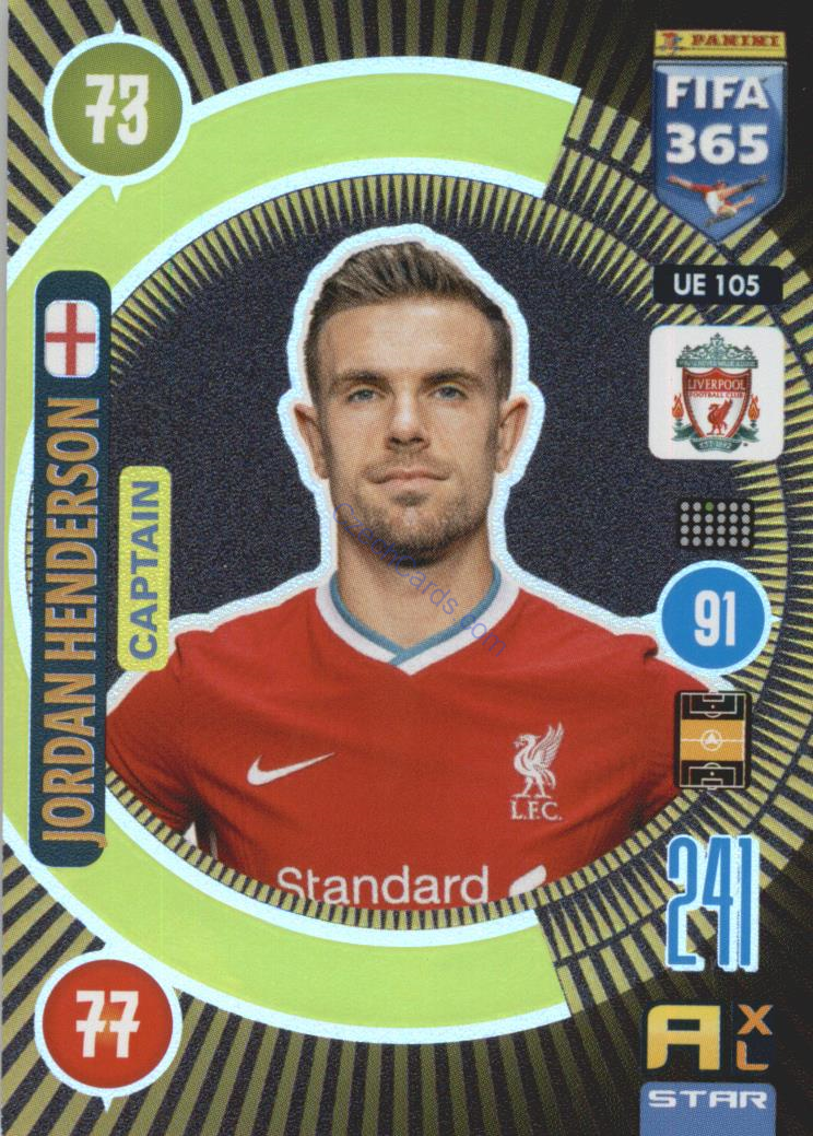 Jordan Henderson 2021 FIFA 365 Adrenalyn Captain #UE105
