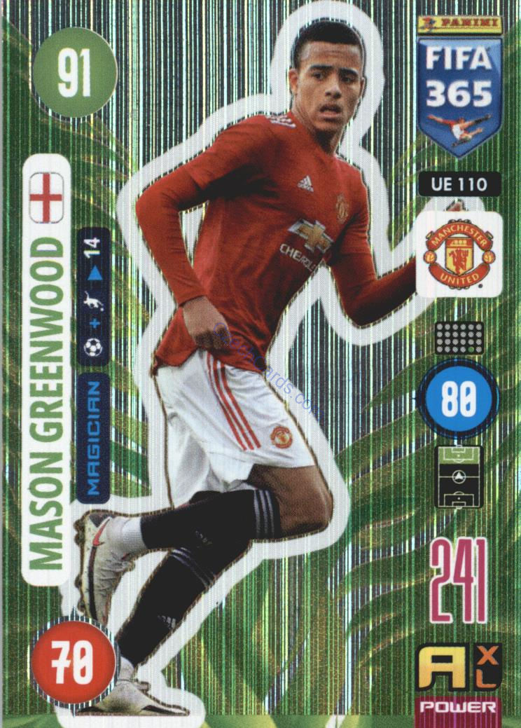Mason Greenwood 2021 FIFA 365 Adrenalyn Magician #UE110