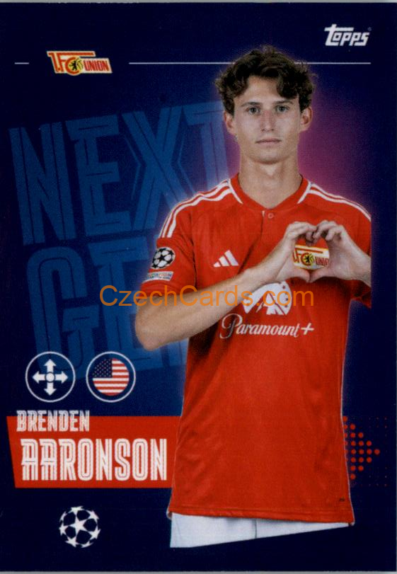 Brenden Aaronson 2023/24 Topps Champions League sticker Next Gen #254