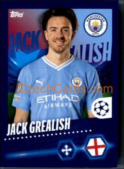 Jack Grealish 2023/24 Topps Champions League sticker #304