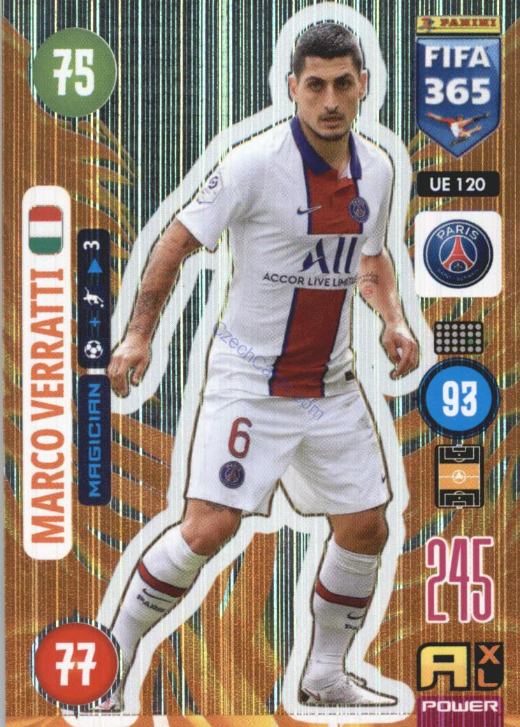 Marco Verratti 2021 FIFA 365 Adrenalyn Magician #UE120