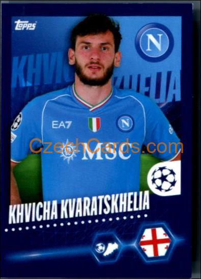 Khvicha Kvaratskhelia 2023/24 Topps Champions League sticker #519