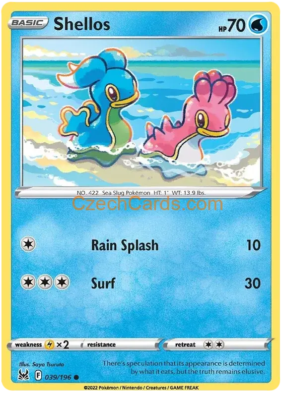 Shellos 39/196 Pokémon Lost Origin Common