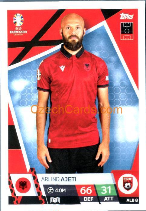 Arlind Ajeti 2024 EURO Match Attax #ALB8