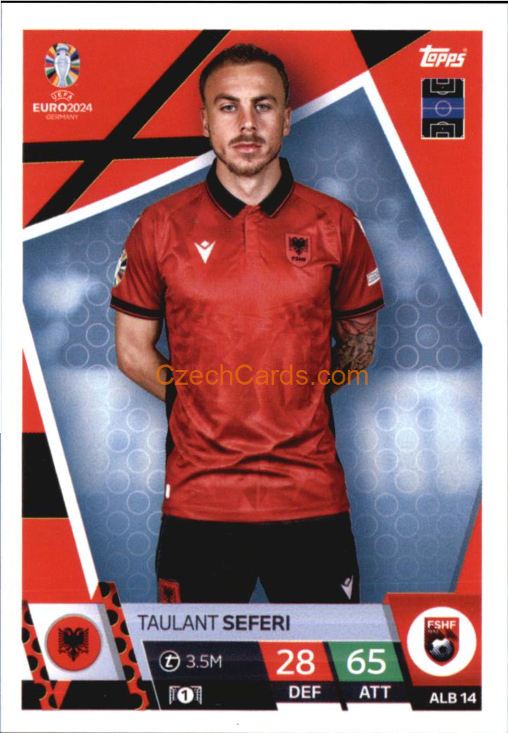 Taulant Seferi 2024 EURO Match Attax #ALB14