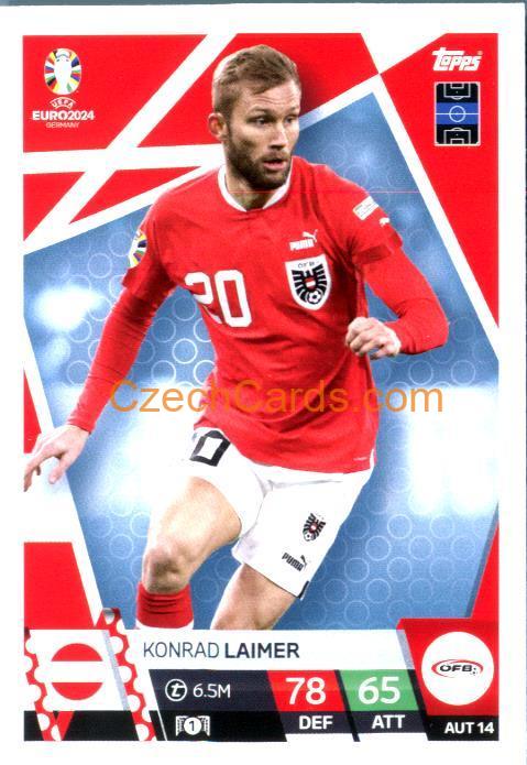 Konrad Laimer 2024 EURO Match Attax #AUT14