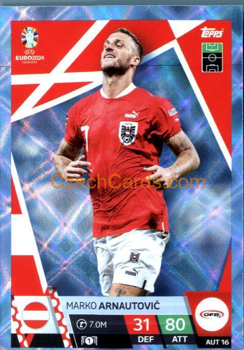 Marko Arnautović 2024 EURO Match Attax crystal parallel #AUT16