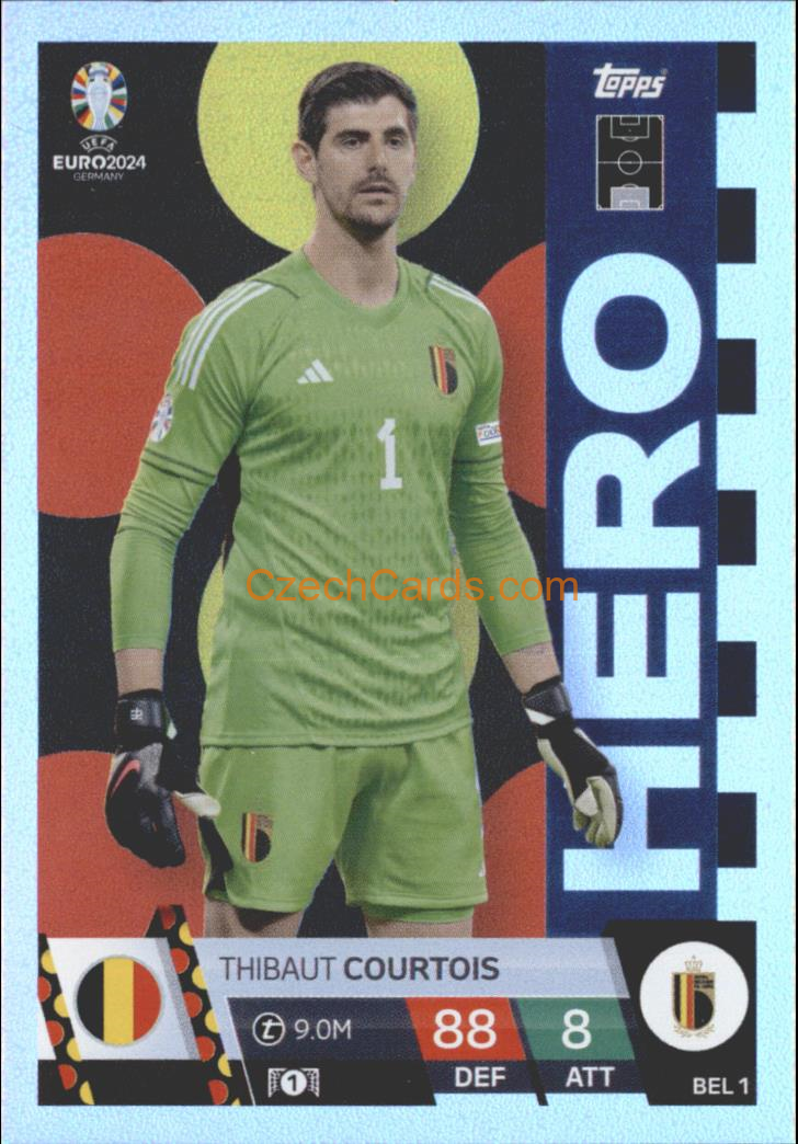 Thibaut Courtois 2024 EURO Match Attax Hero #BEL1