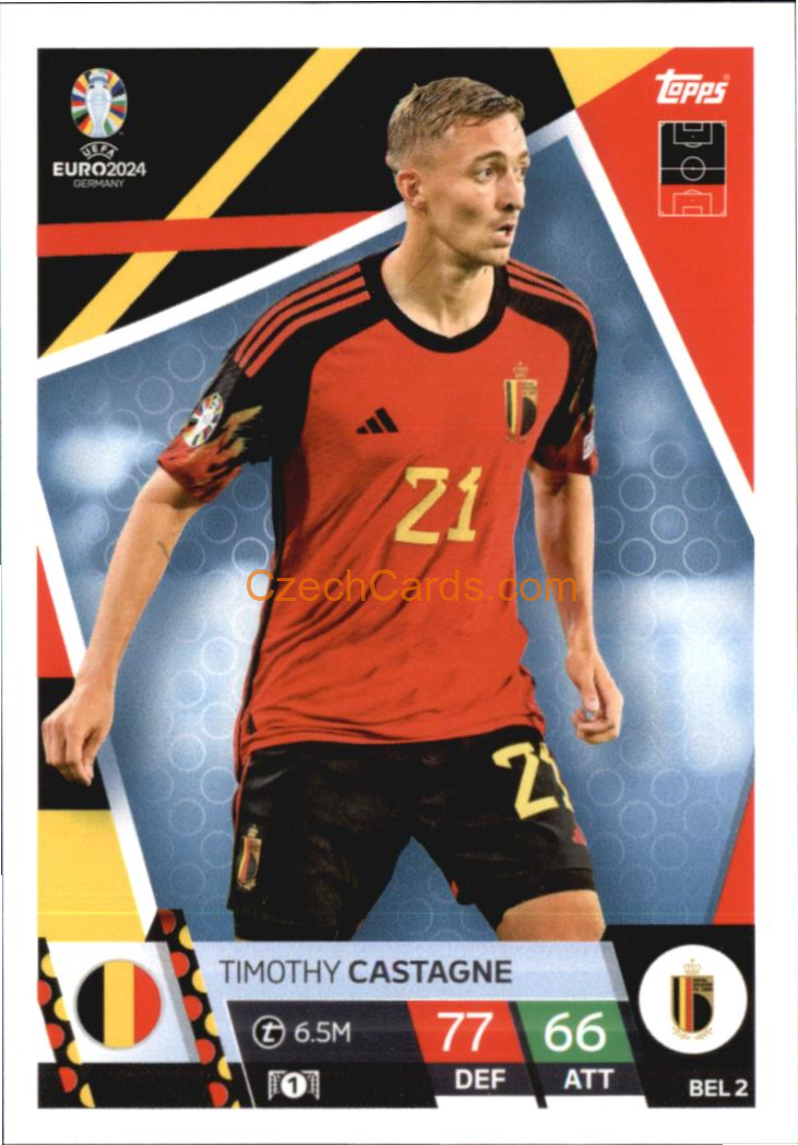 Timothy Castagne 2024 EURO Match Attax #BEL2