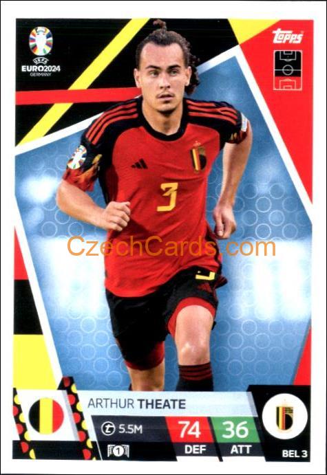 Arthur Theate 2024 EURO Match Attax #BEL3